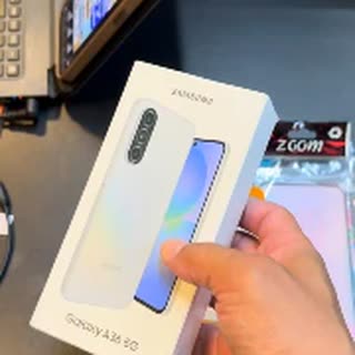 Samsung Galaxy A36 5G na caixa